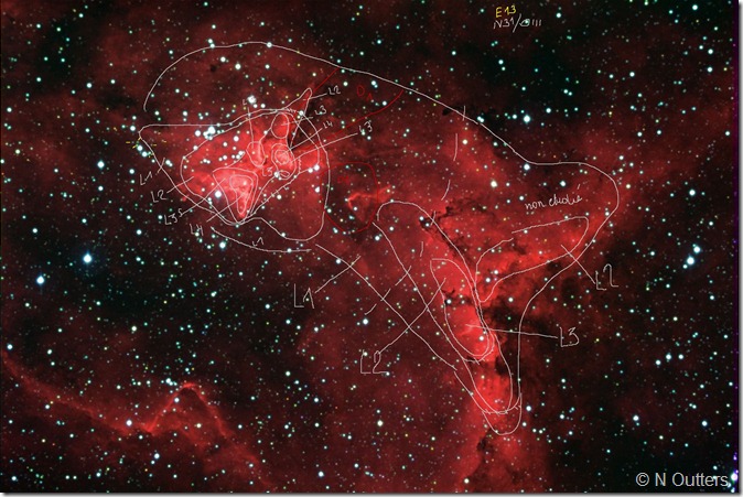 IC 1805 N Outters & isophotes