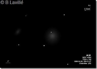 M 85  NGC 4394  T254  BL 1999 04 09