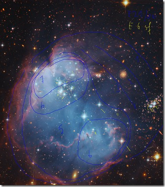 NGC 602 HST-Gendler isophotes