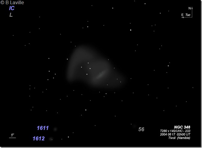 NGC 346 T280 BL 2004 06 17 labels NGC 346 T280 BL 2004 06 17 labels