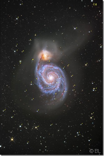 M 51 Gendler 2016 03 11 etoiles