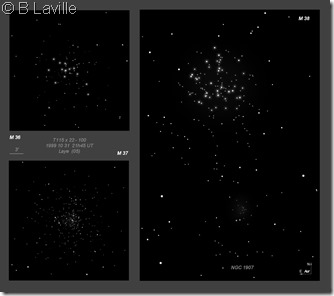 M 36 37 38  NGC 1907 BL T115 1999