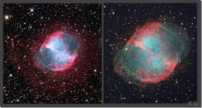 M 27 T635 BL isophotes