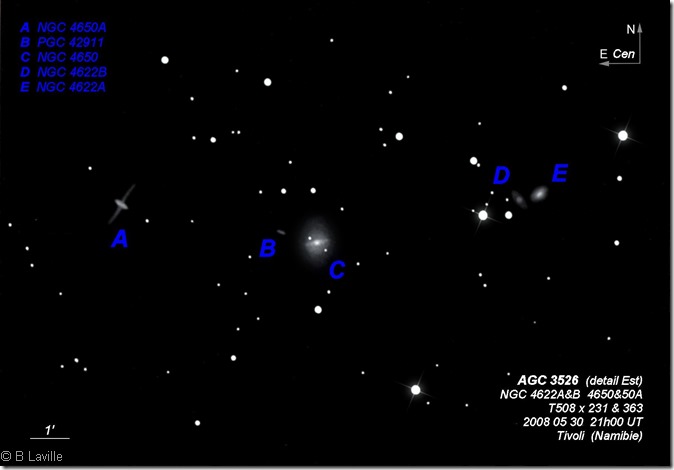 NGC 4622A&B 50&50A T508 BL Namibie Tivoli labels