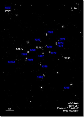 AGC 4449 Fornax cluster BL T500 2006 09 Namibie Tivoli labels