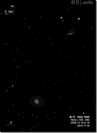 M 77 NGC 1055 T635 BL 2008 2008 mosaic half full