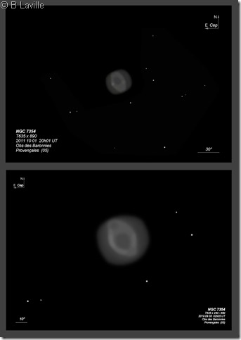 NGC 7354  T635 BL 2011 vs 2019