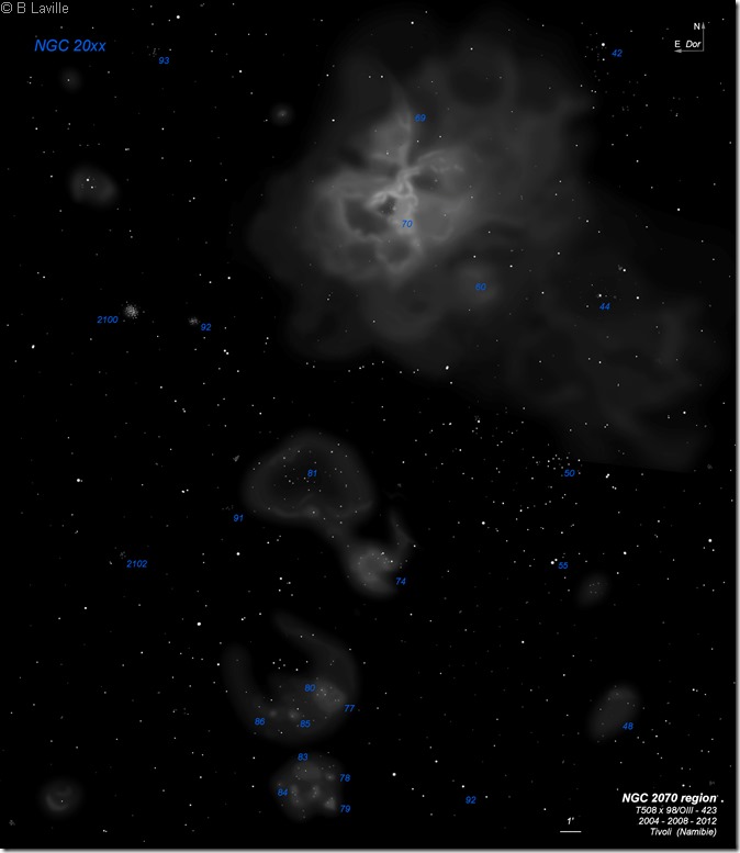 NGC 2070 region NGC labels NGC 2070 region NGC labels