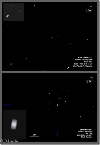 IRAS 18059-3211  Gomez's Hamburger  T450 vs T508 BL