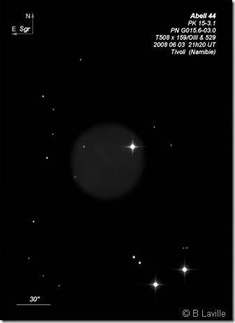 Abell 44  PN G015.6-03.0  T08  BL  Tivoli Namibie