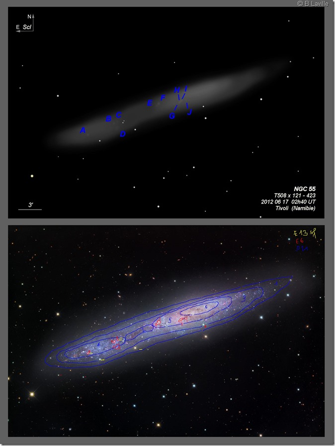 NGC 55 T508 BL 2012 06 18 HII regions