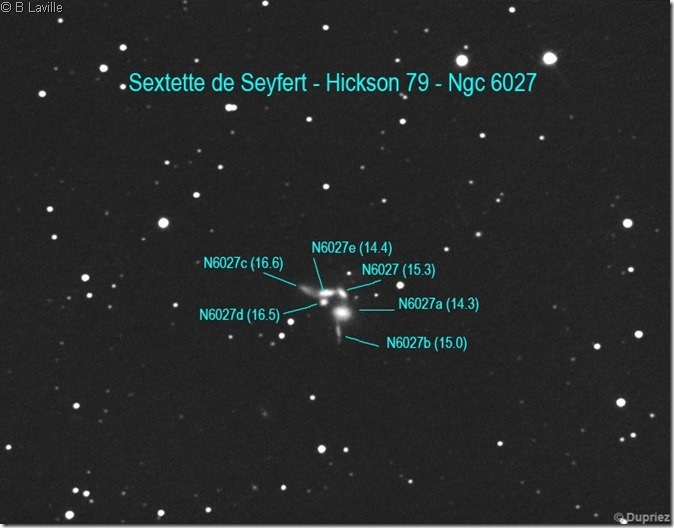 HCG 79  NGC 6027 A à E Seyfert Sextet T203 Christian D  Astrosurf