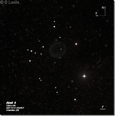 Abell 6  PN G136.1 04.9  T254  BL 2001 10 12 stars 