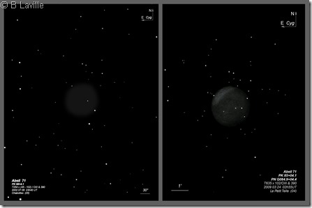 Abell 71  T254 vs T635 BL 2002 2009