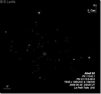 Abell 83  PN G113.6-06.9  T635  BL  PT  