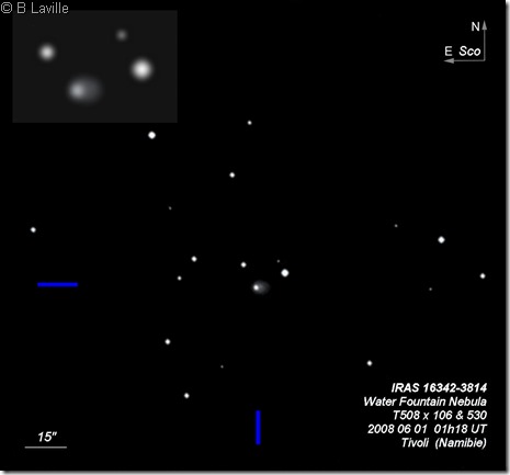 IRAS 16342-3814  Water Fountain Nebula  T508  BL Namibie Tivoli   