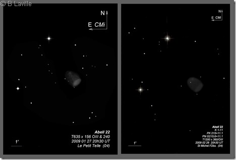 Abell 22  T635 vs T1200 BL 2009 