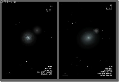 M 60  NGC 4647  T254 vs T635  BL  1999 2010 