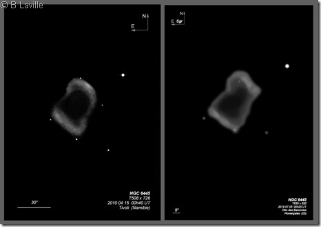 NGC 6445  T508 vs T635 BL 2010 2019