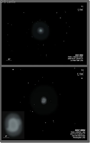 NGC 6884  T635 BL 2008 vs 2017