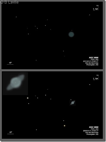 NGC 6884  T635 BL 2015 vs 2018