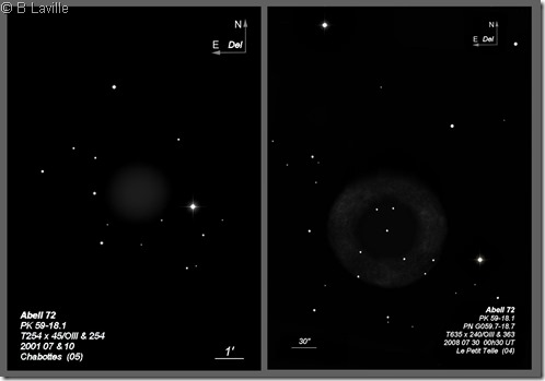 Abell 72  T254 vs T635 BL 2001 2008